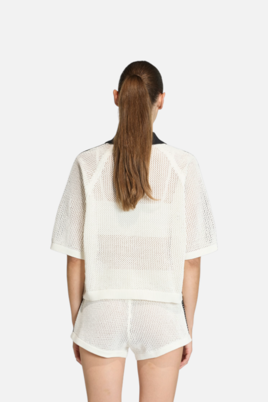 Adidas Women's Knitted Crochet Polo – side view