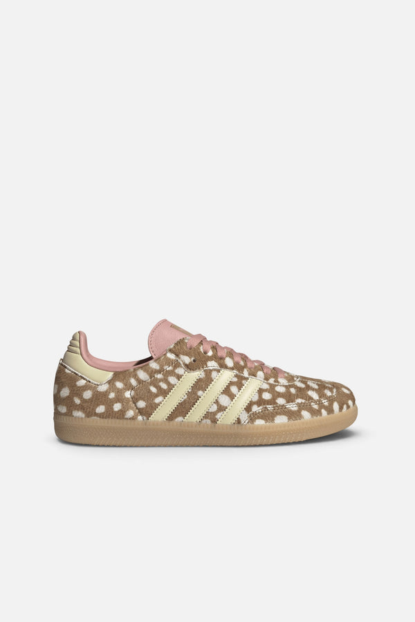 Adidas Women's Samba OG in Brown Desert, Warm Vanilla, and Wonder Mauve