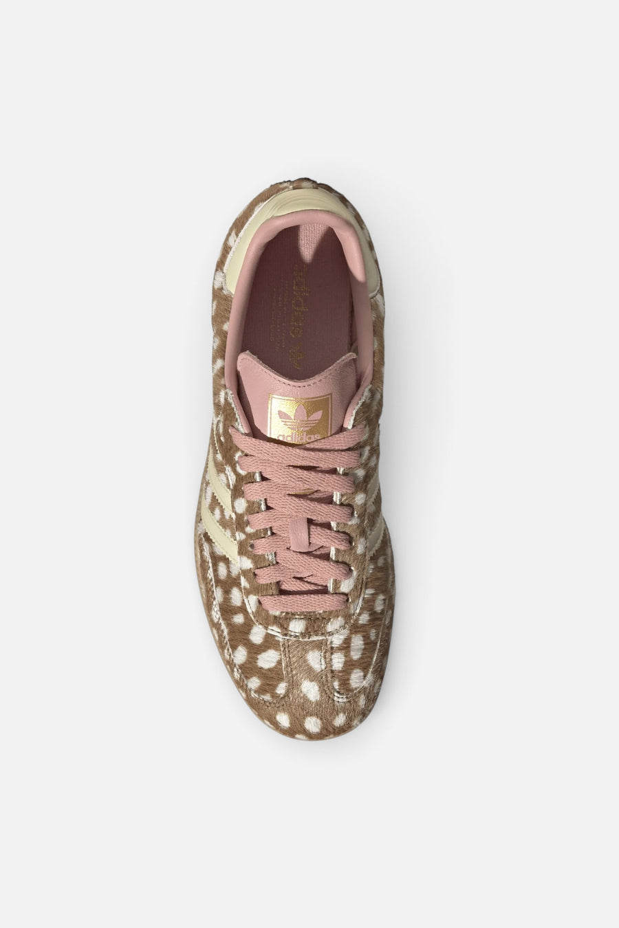 Adidas Women's Samba OG in Brown Desert, Warm Vanilla, and Wonder Mauve – top view