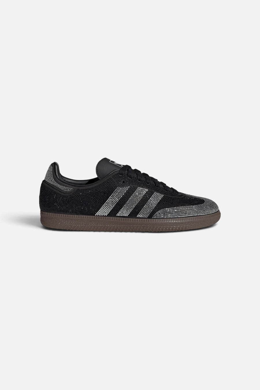 Adidas Women's Samba OG Crystal Embellished Sneaker in Core Black & Core White – back view