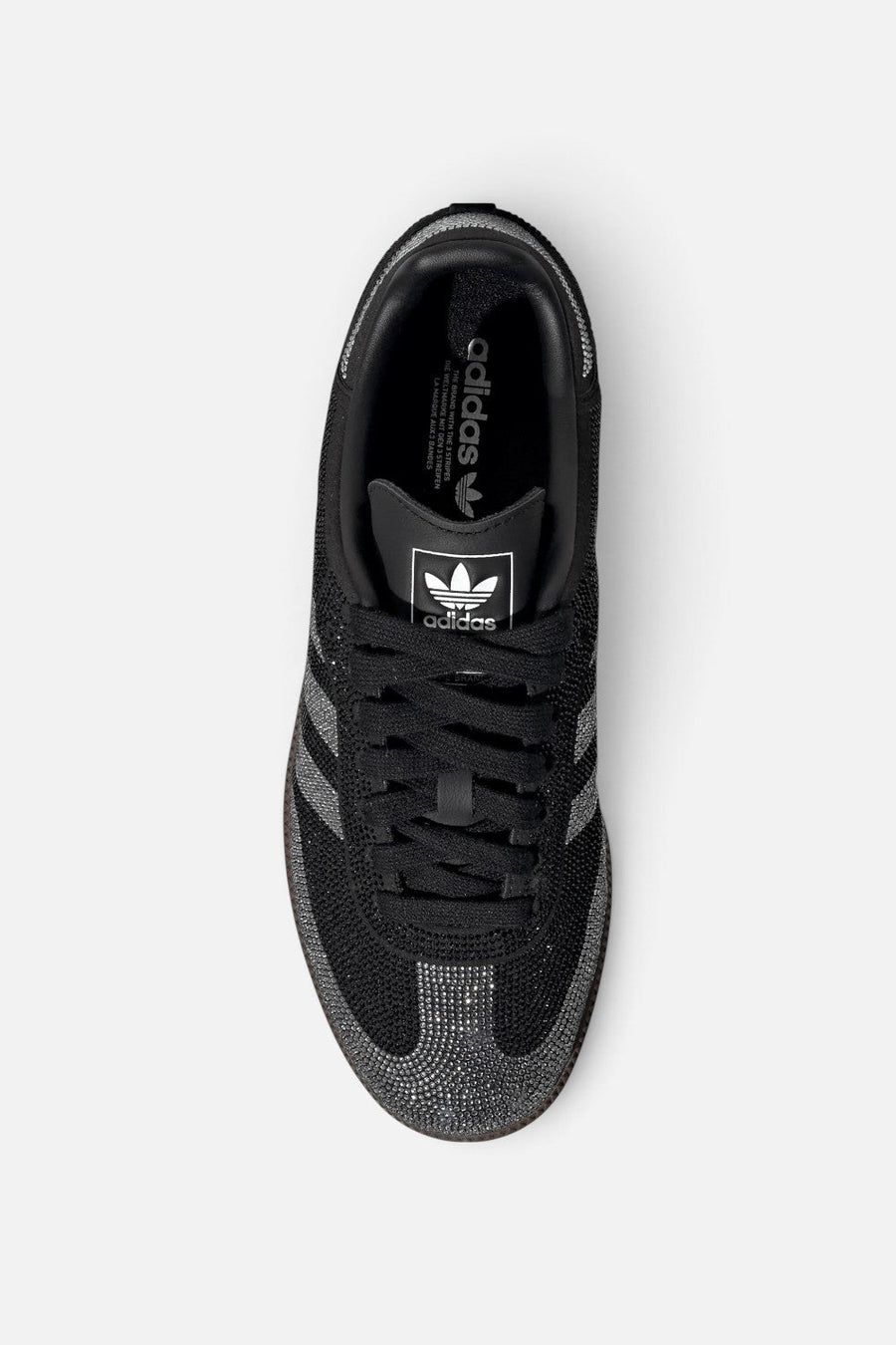 Adidas Women's Samba OG Crystal Embellished Sneaker in Core Black & Core White – side view