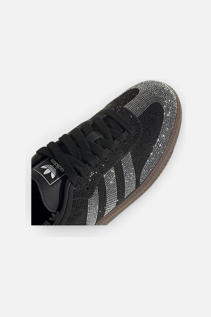 Adidas Women's Samba OG Crystal Embellished Sneaker in Core Black & Core White – side view
