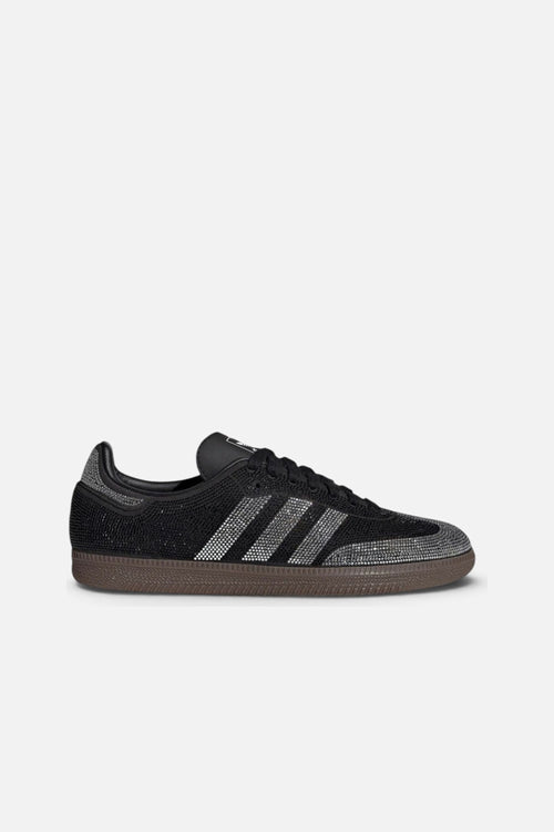 Adidas Women's Samba OG Crystal Embellished Sneaker in Core Black & Core White – side view