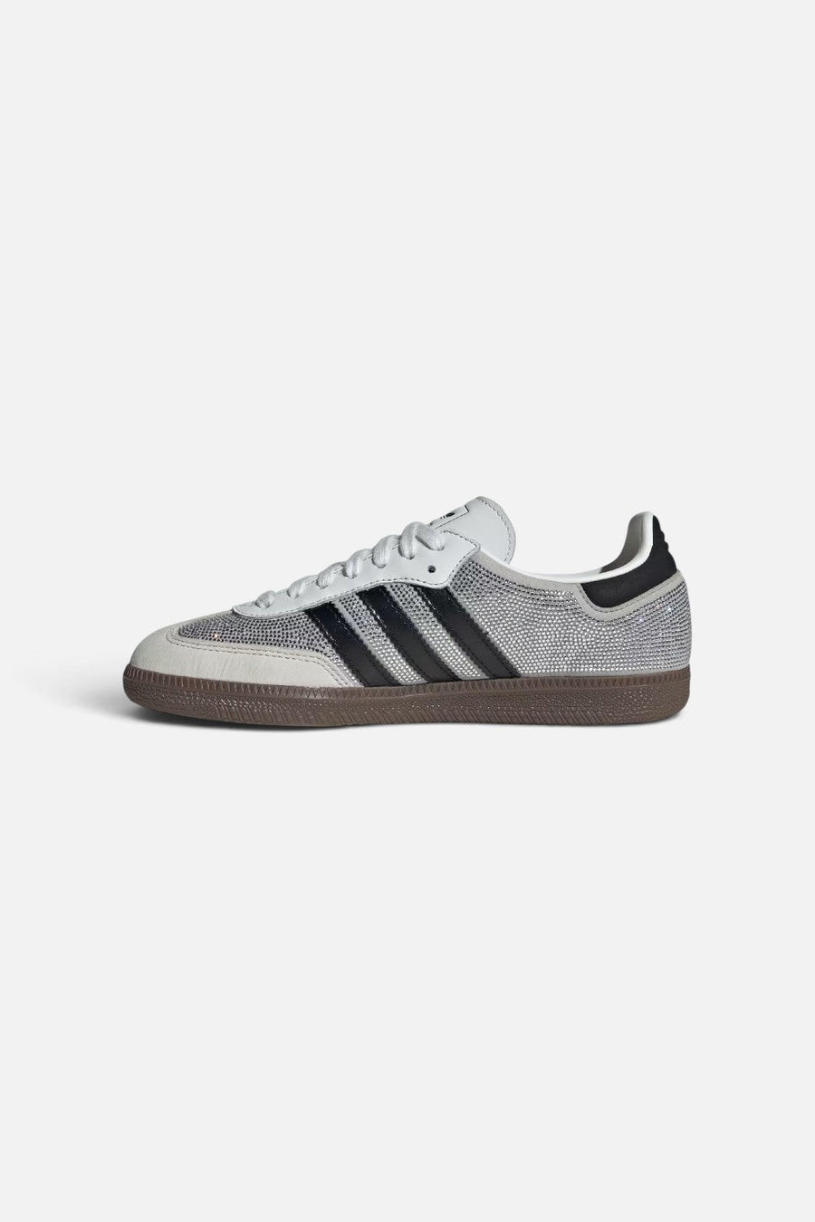 Adidas Women's Samba OG Crystal Embellished Sneakers in Crystal White and Silver Metallic – alternate