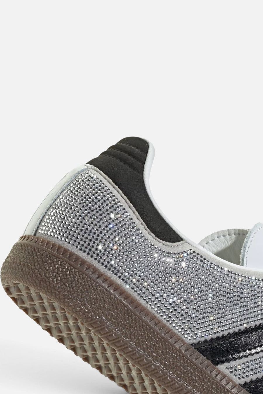 Adidas Women's Samba OG Crystal Embellished Sneakers in Crystal White and Silver Metallic – alternate