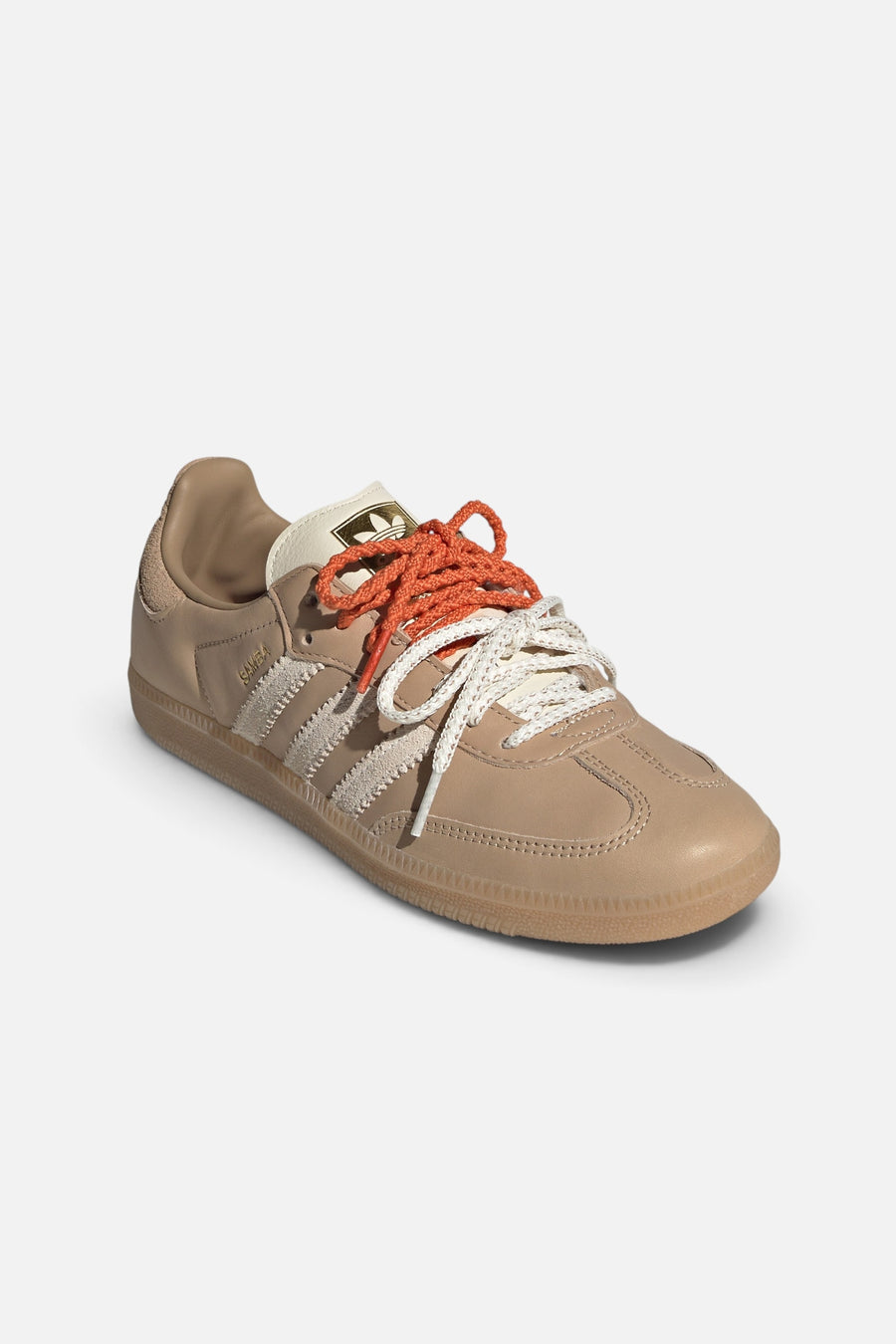 Adidas Women's Samba OG in Magic Beige, Cream White, and Cardboard – front view