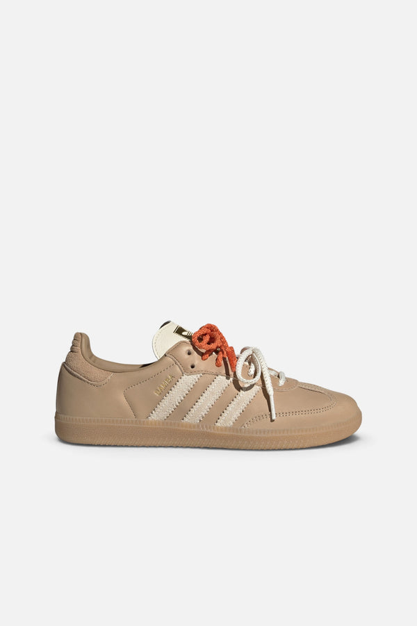 Adidas Women's Samba OG in Magic Beige, Cream White, and Cardboard