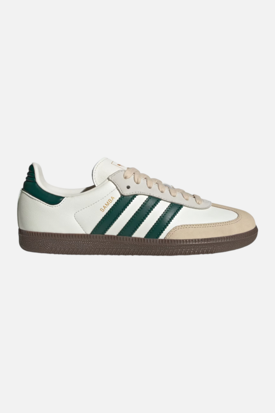 Adidas Women's Samba Og in Off White & Green – front view