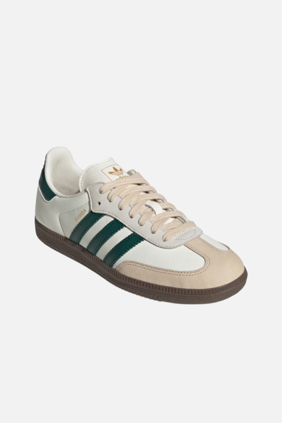 Adidas Women's Samba Og in Off White & Green – side view