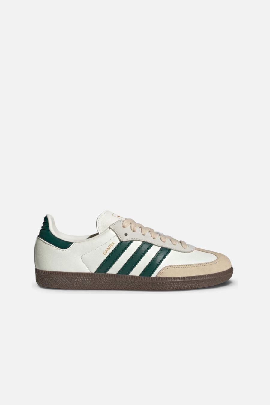 Adidas Women's Samba Og in Off White & Green – side view