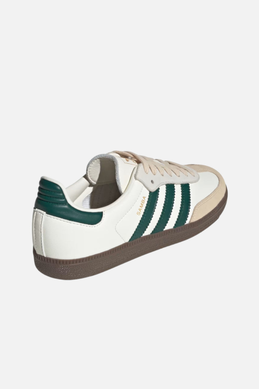 Adidas Women's Samba Og in Off White & Green – side view