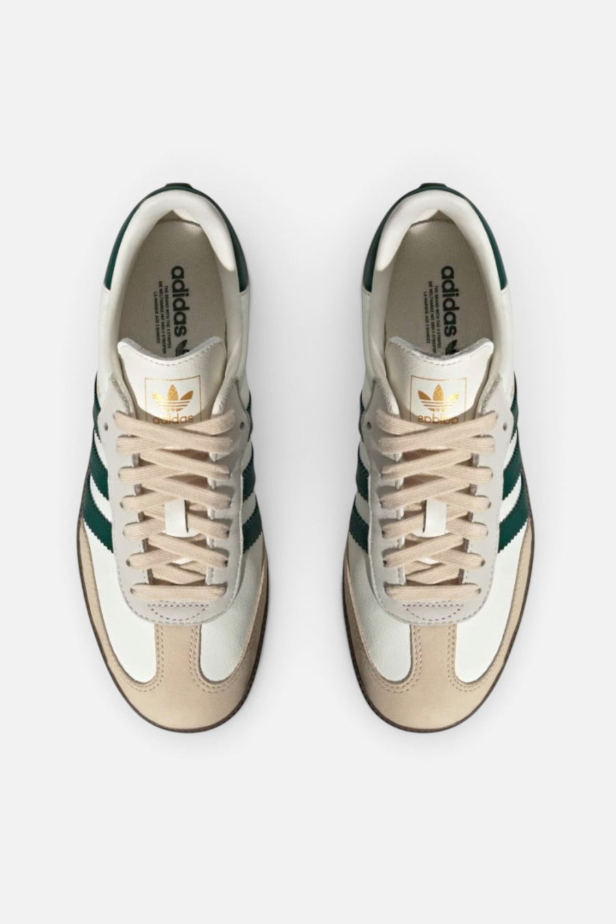 Adidas Women's Samba Og in Off White & Green – side view