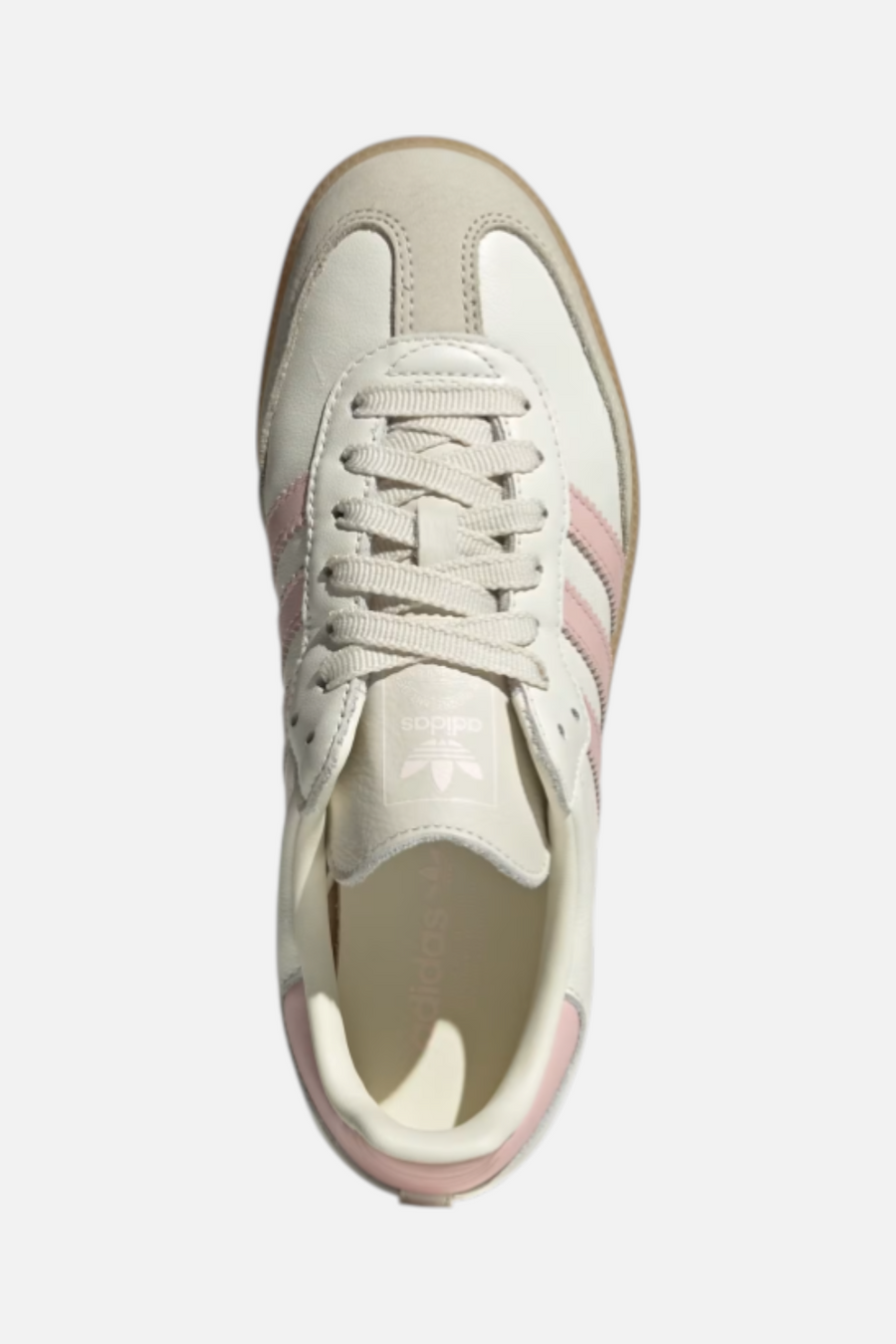 Adidas Women's Samba OG Sneaker in Off White & Sandy Pink – back view