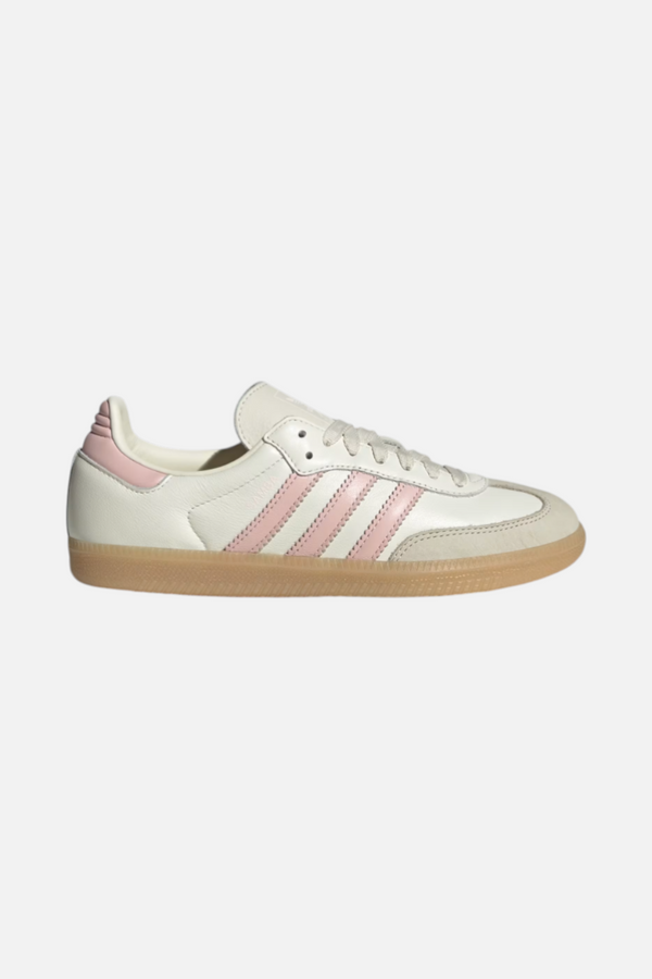 Adidas Women's Samba OG Sneaker in Off White & Sandy Pink