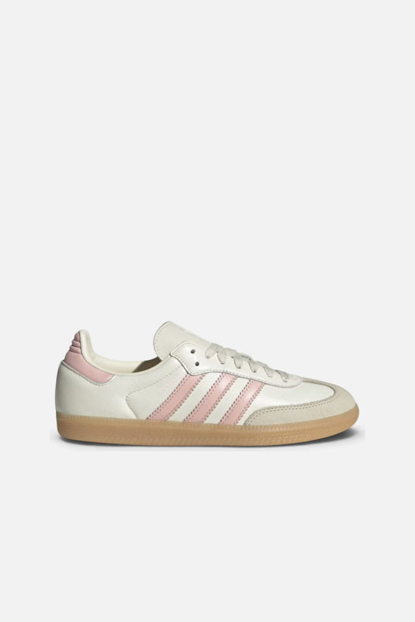 Adidas Women's Samba OG Sneaker in Off White & Sandy Pink