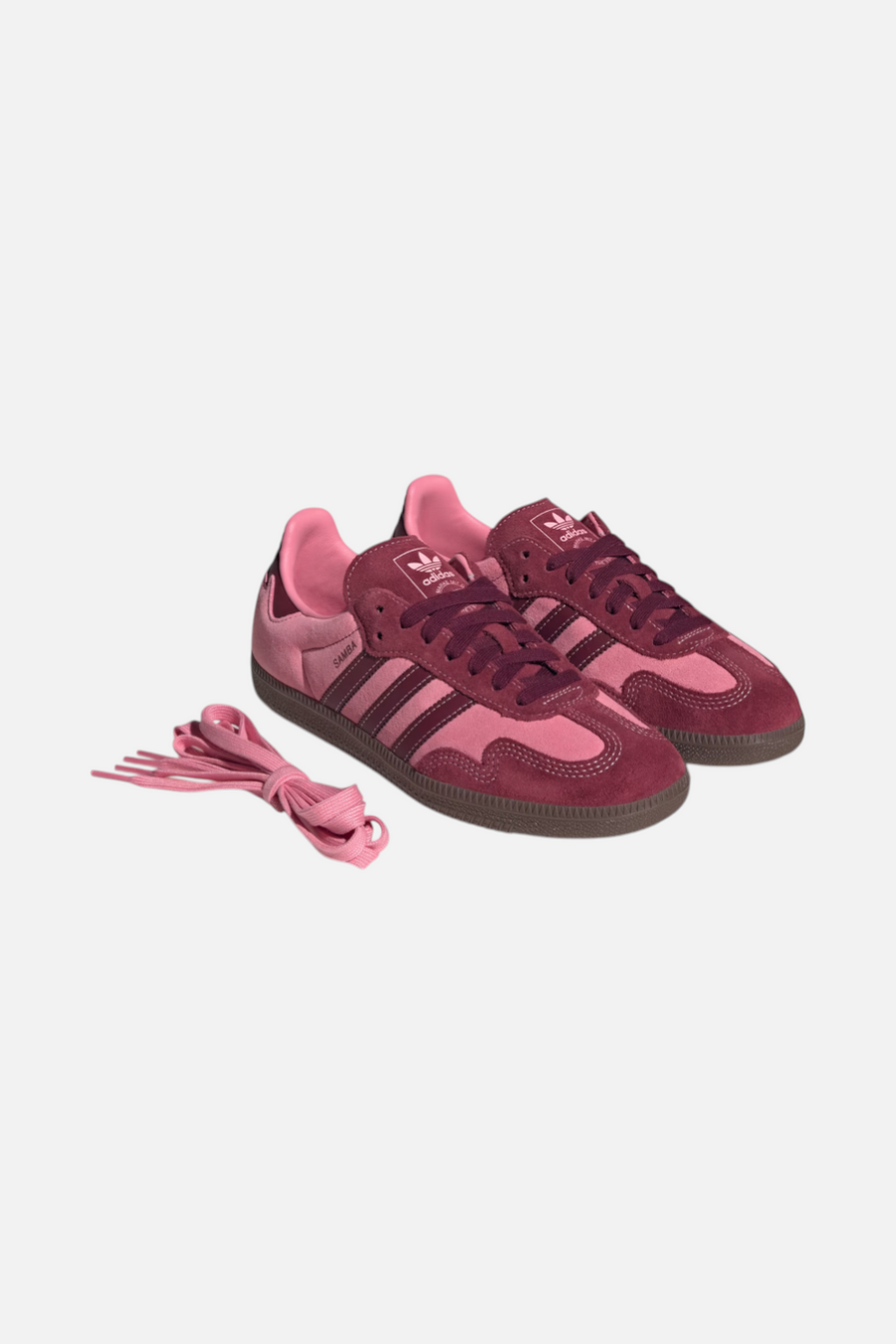 Adidas Women's Samba OG Sneaker in Pink Spark & Shadow Red – alternate
