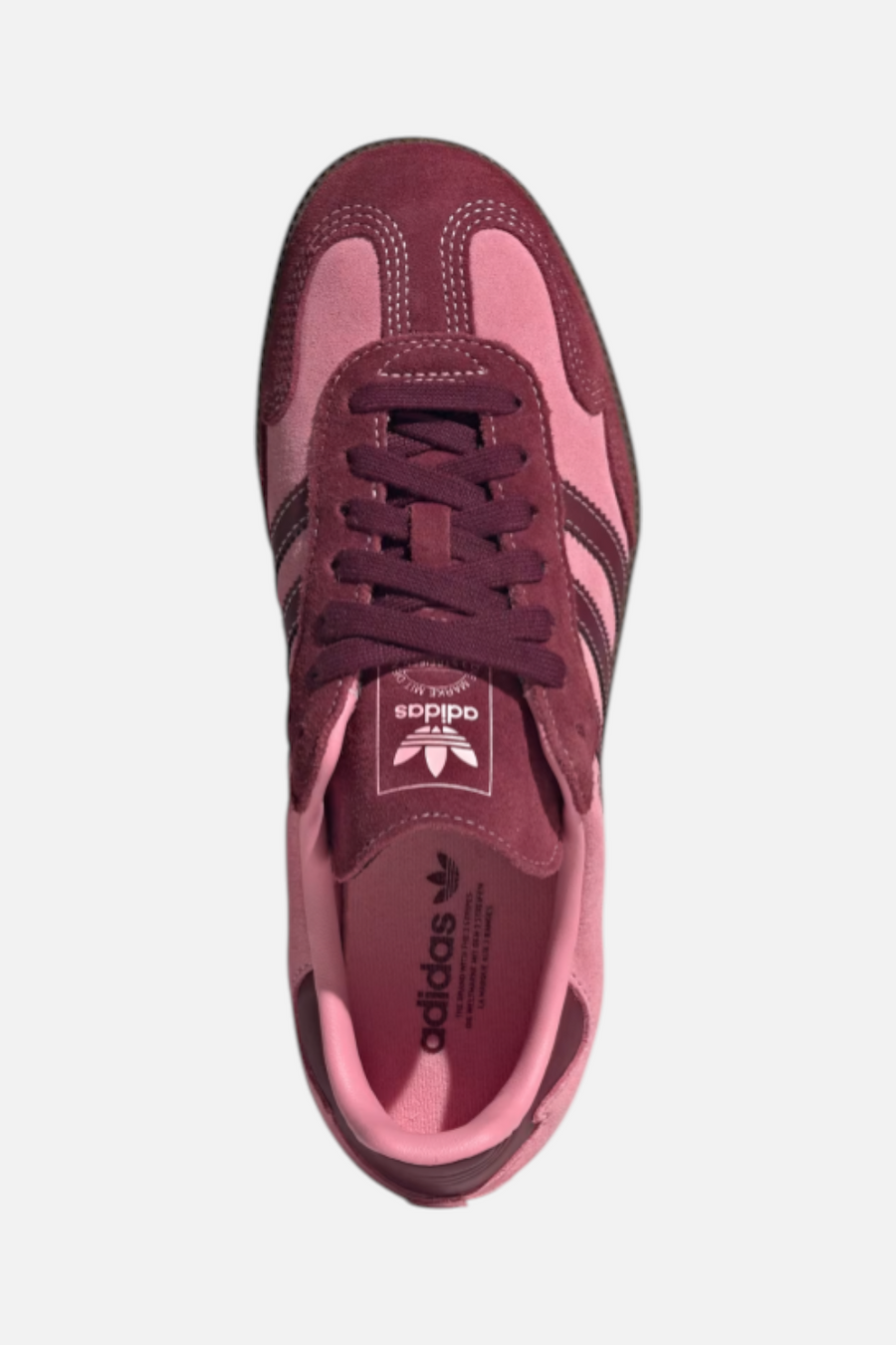 Adidas Women's Samba OG Sneaker in Pink Spark & Shadow Red – side view