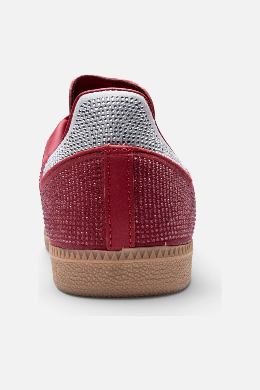 Adidas Women's Samba OG in Team Victory Red and Silver Metallic – side view