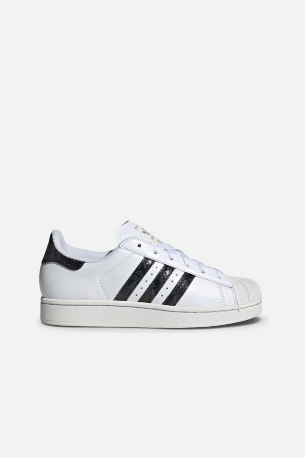 Adidas Women's Superstar II White with Black Snake Stripes