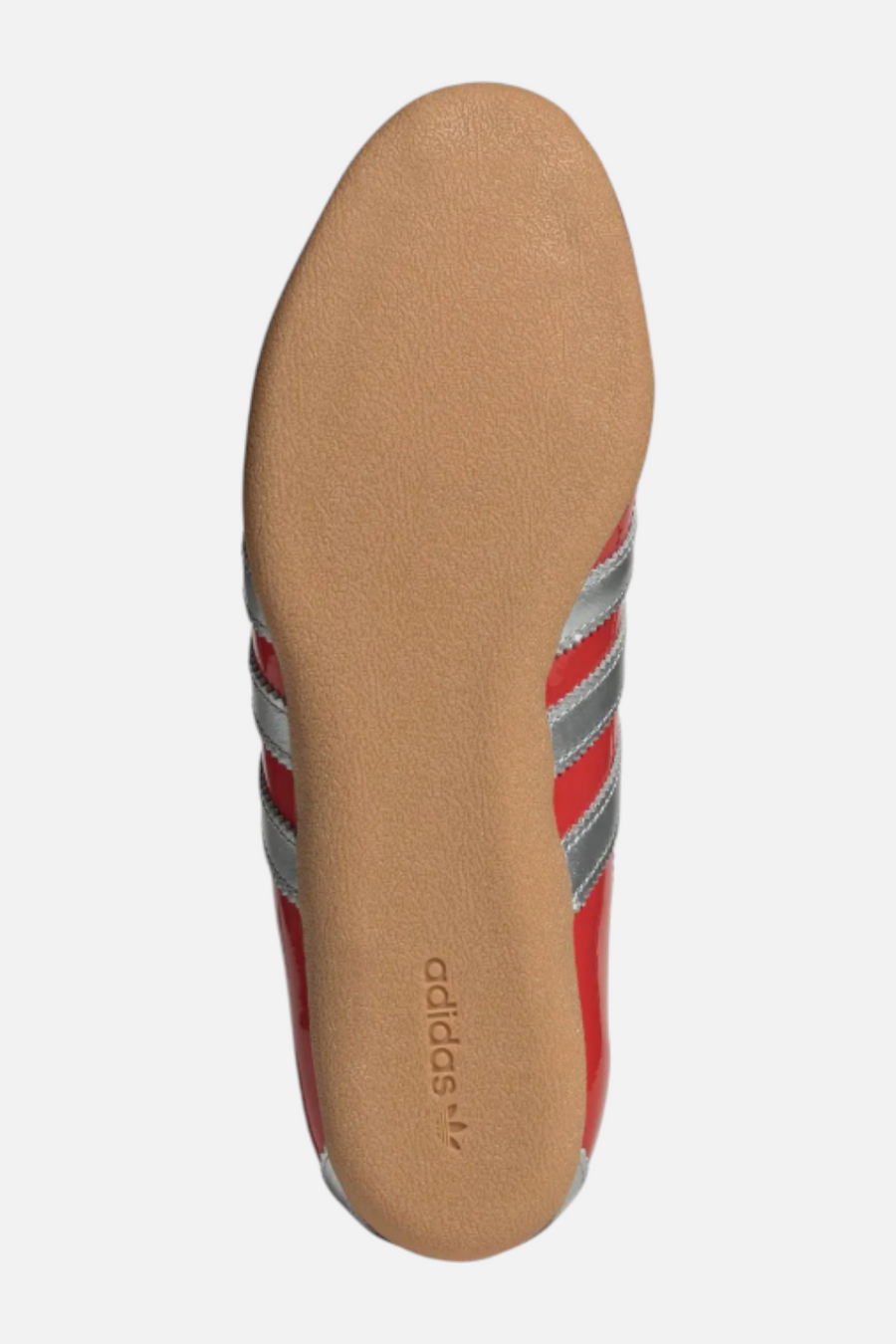 Adidas Women's Tokyo Low Top Suede Sneaker in Red & Silver – side view