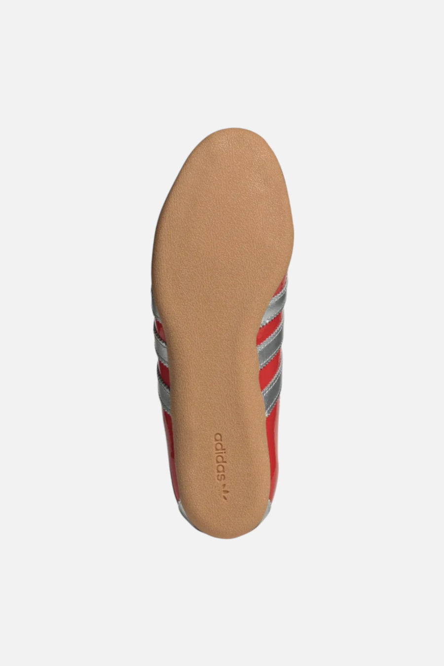 Adidas Women's Tokyo Low Top Suede Sneaker in Red & Silver – side view
