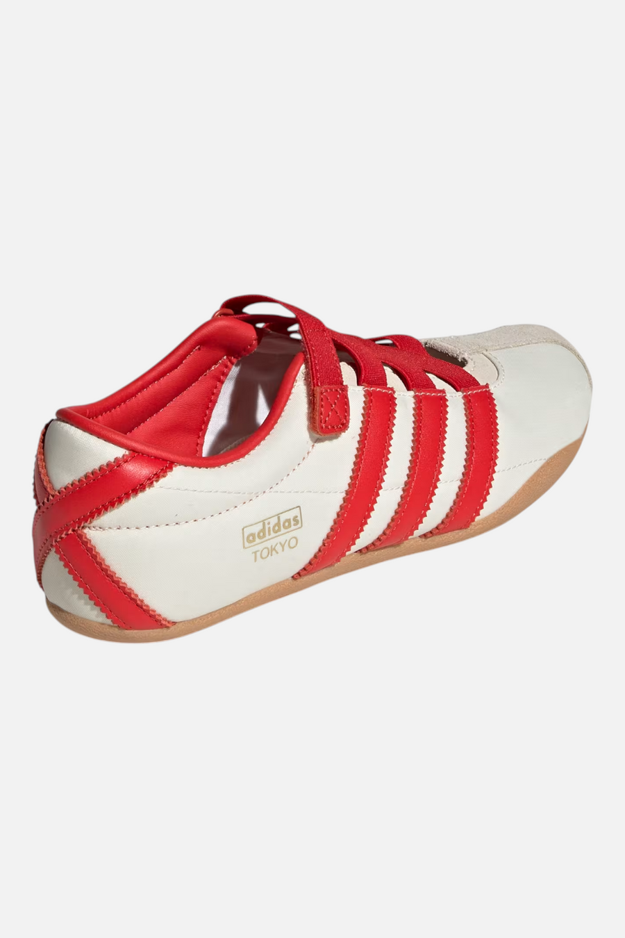 Adidas Women's Tokyo Mary Jane Sneakers in Cream White and Red – flat lay