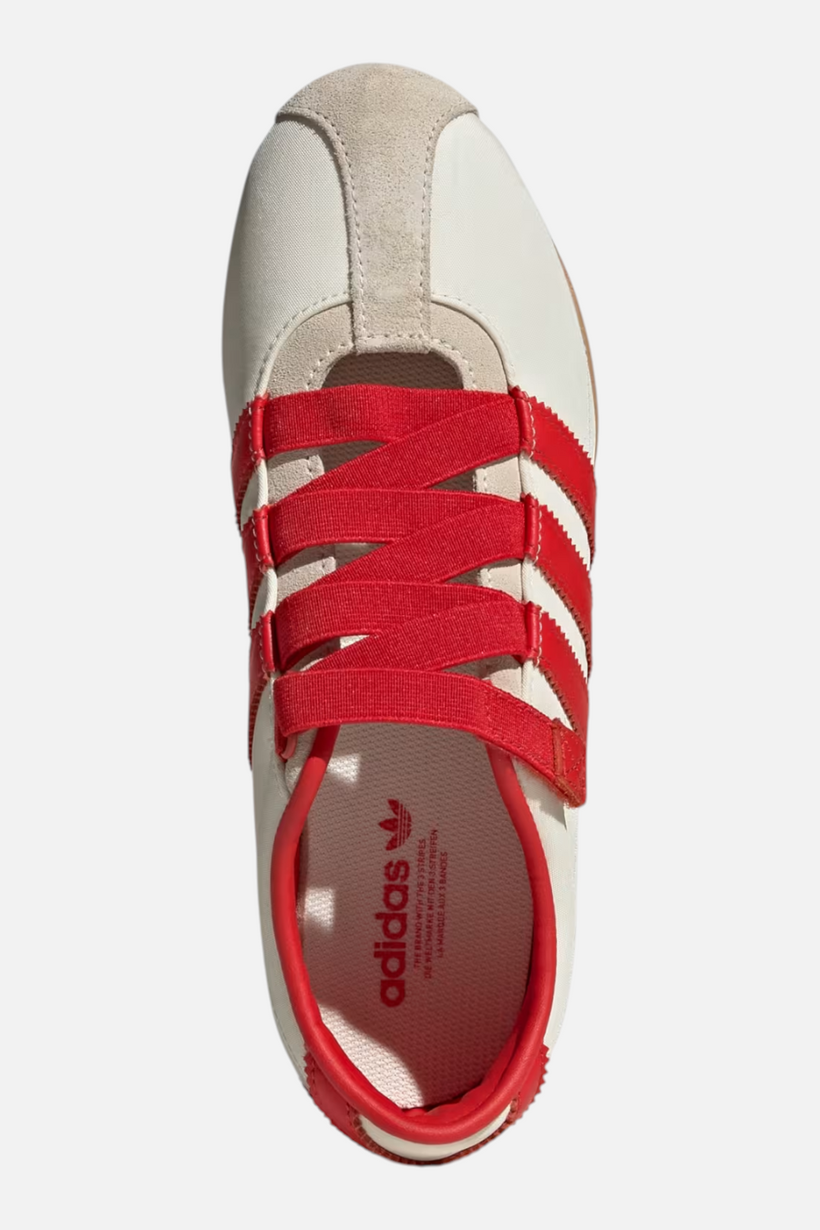 Adidas Women's Tokyo Mary Jane Sneakers in Cream White and Red – side view