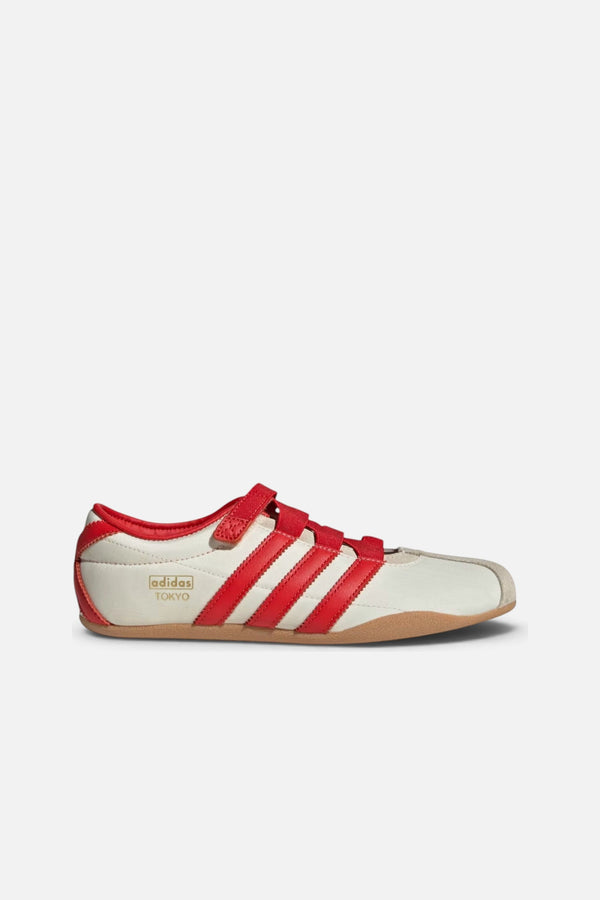 Adidas Women's Tokyo Mary Jane Sneakers in Cream White and Red
