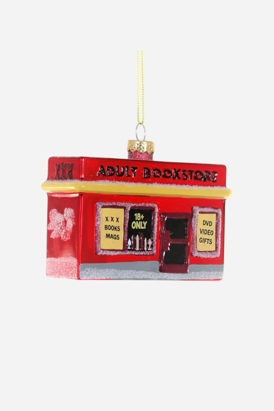 Adult Bookstore Ornament – front view