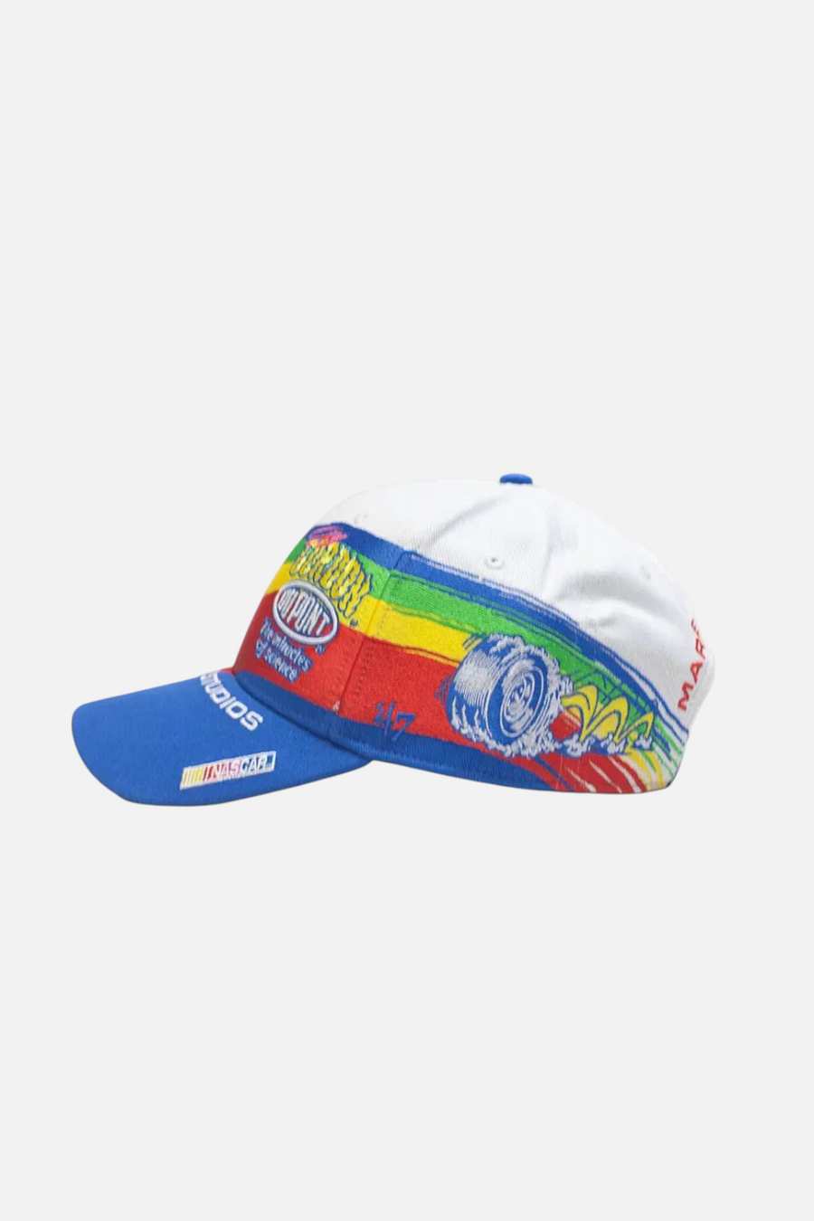 After Market Inc Rainbow 47 MVP Snapback in White & Rainbow – side view