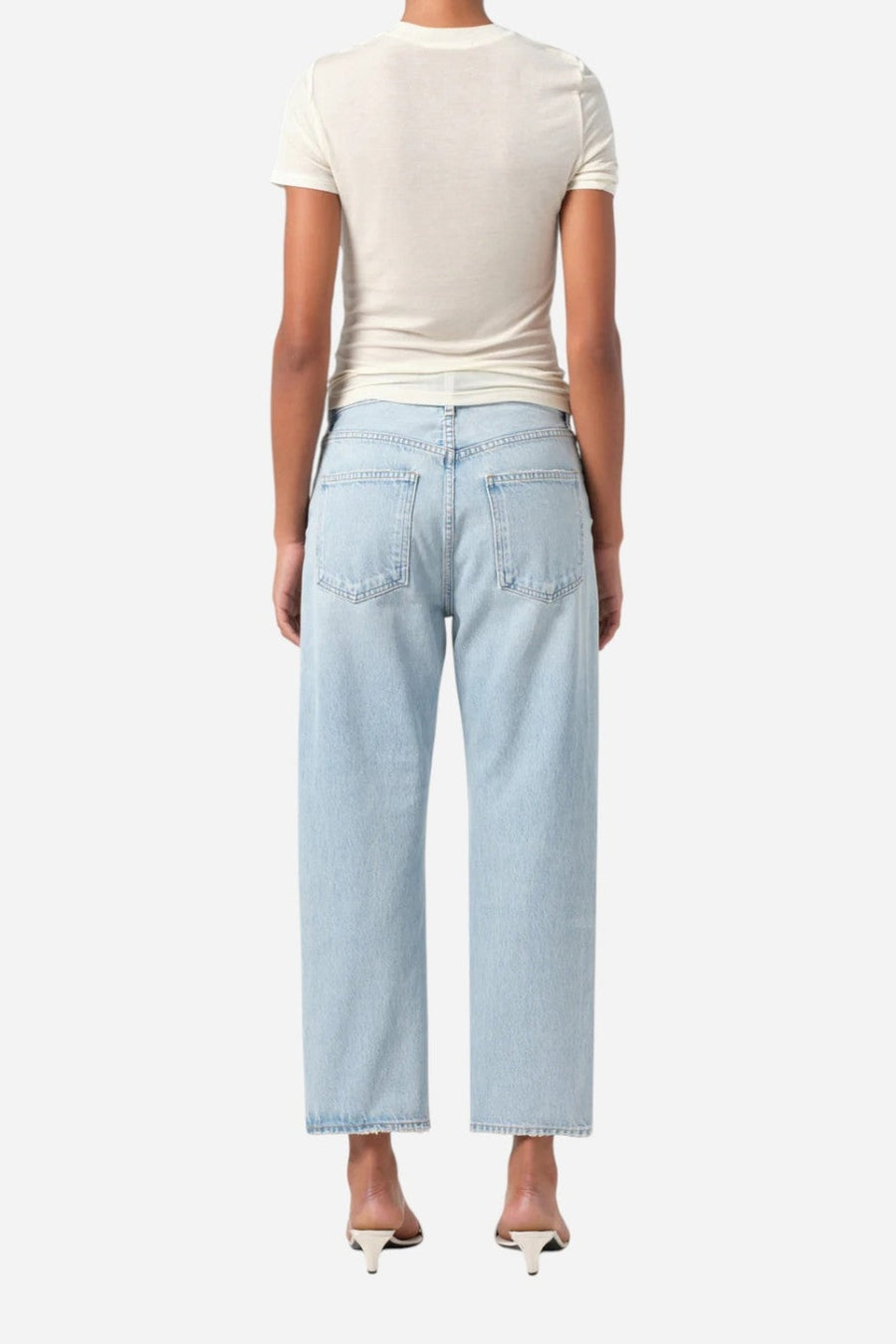 Agolde 90's Crop Mid Rise Straight in Segment – side view