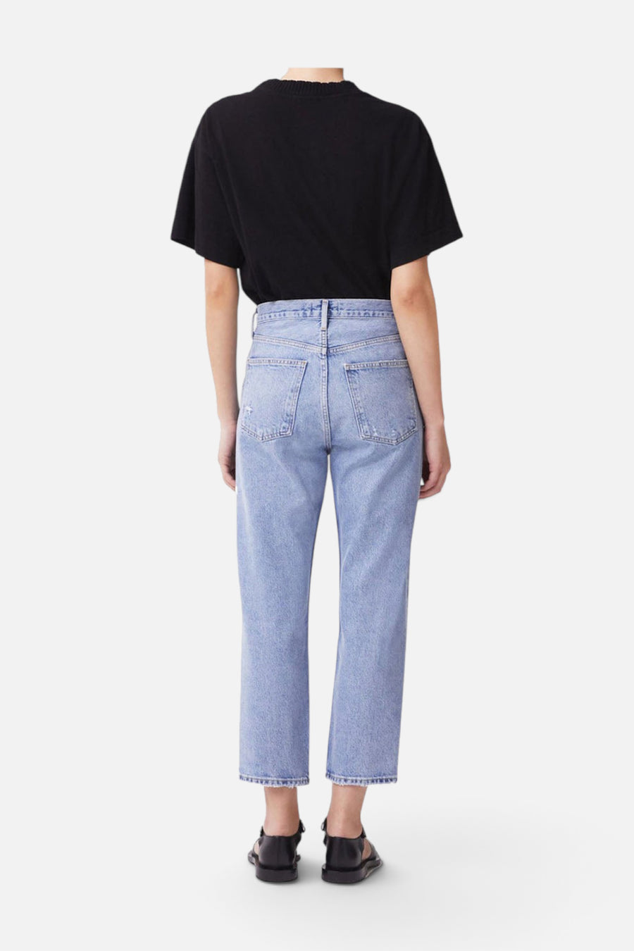 AGOLDE 90's Mid Rise Loose Fit Crop In Replica – back view