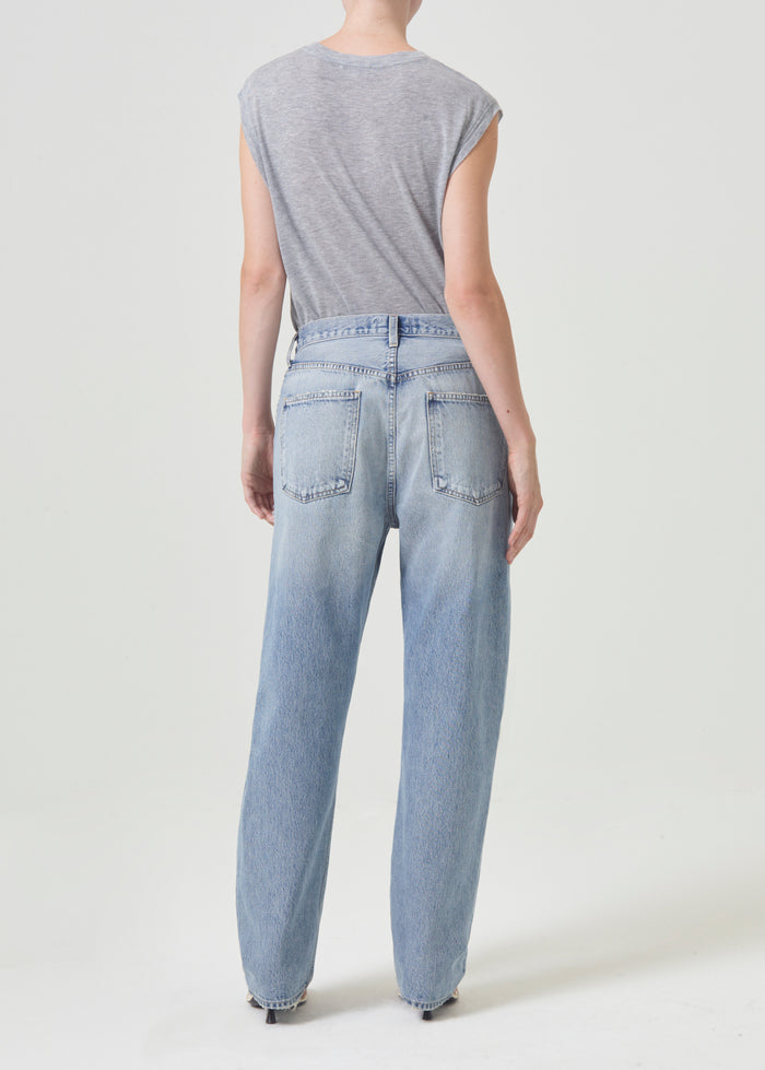 Agolde 90'S Mid Rise Straight Jeans in Threadbare – back view