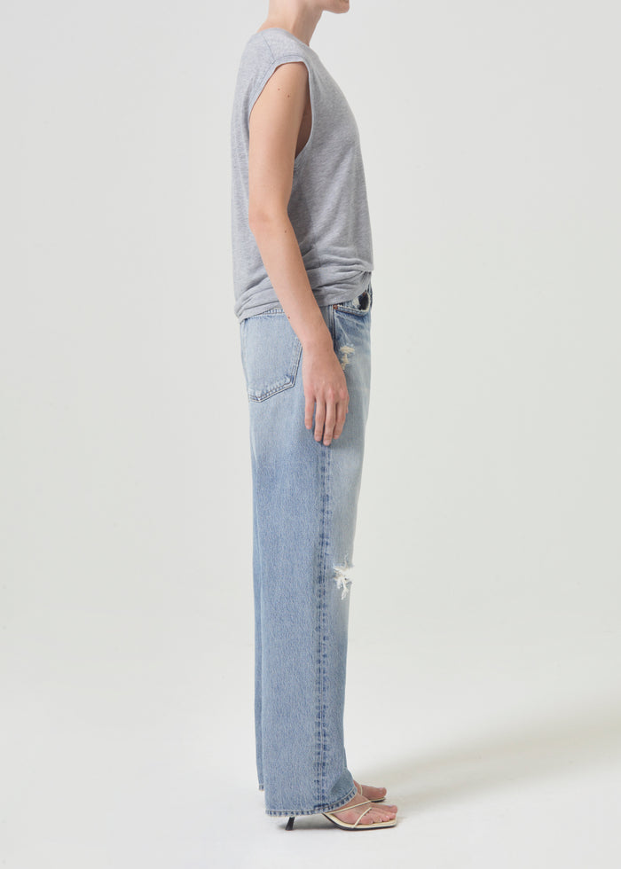 Agolde 90'S Mid Rise Straight Jeans in Threadbare – side view