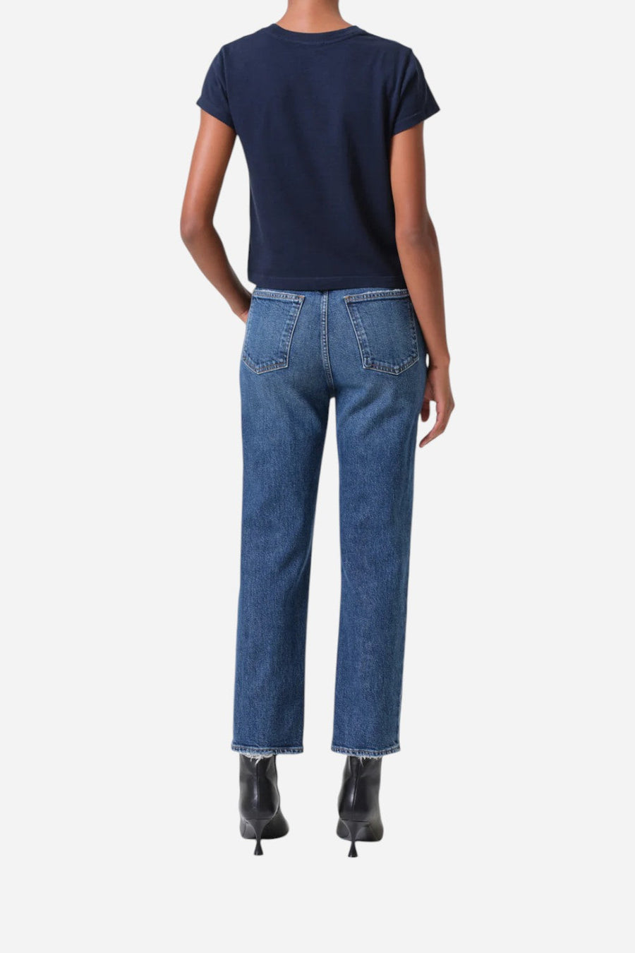 Agolde 90's Pinch Waist Crop in Solace – detail