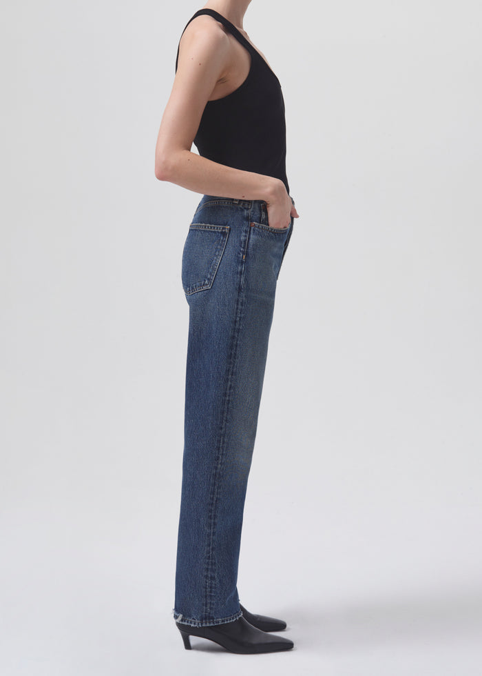 Agolde 90'S Pinch Waist High Rise Straight Jeans in Playground – detail
