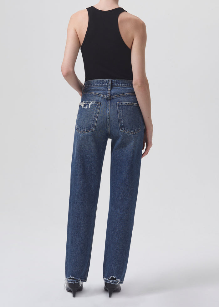 Agolde 90'S Pinch Waist High Rise Straight Jeans in Playground – flat lay
