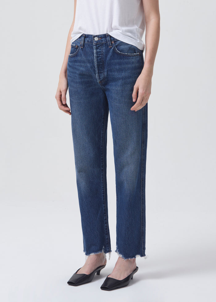 Agolde 90'S Pinch Waist High Rise Straight Jeans in Swindle – flat lay