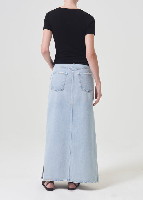 Agolde Astrid Slice Skirt in Fragment – back view