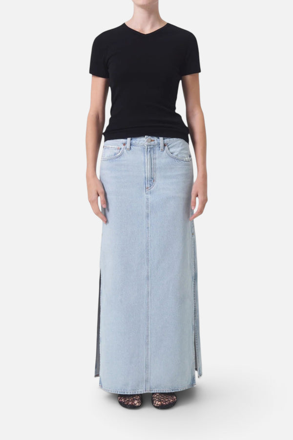 Agolde Astrid Slice Skirt in Fragment
