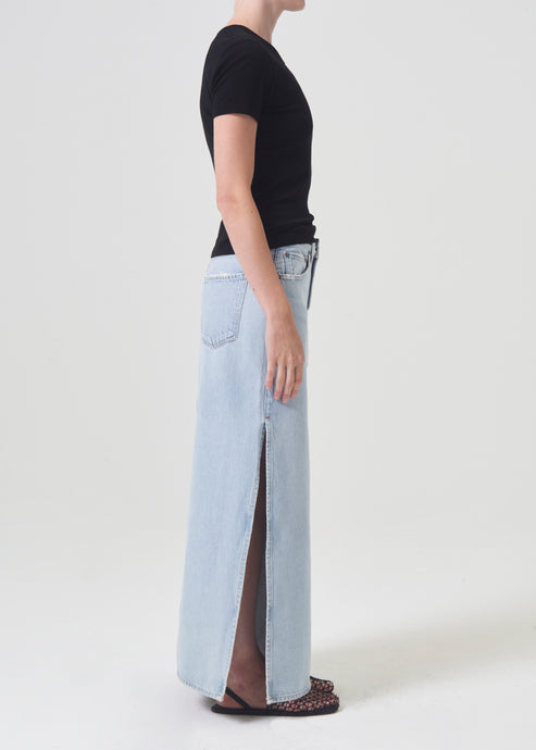Agolde Astrid Slice Skirt in Fragment – side view