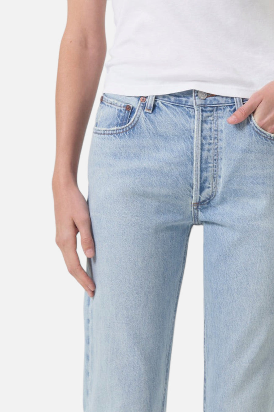 Agolde Austin Jeans in Lost – flat lay
