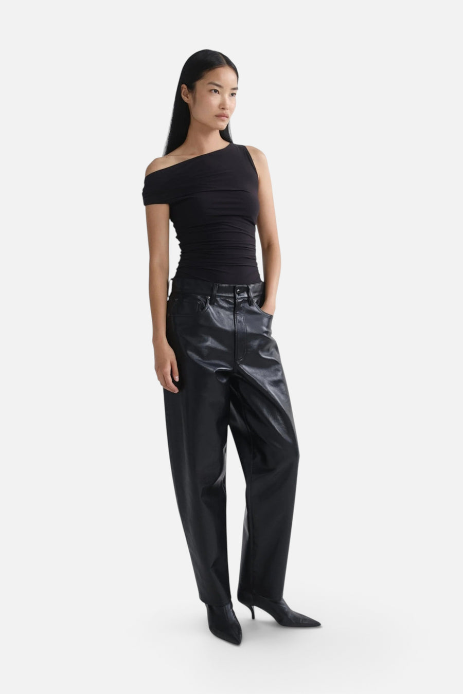 AGOLDE Carlin Top in Black – back view