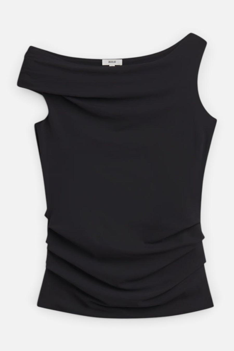 AGOLDE Carlin Top in Black – flat lay