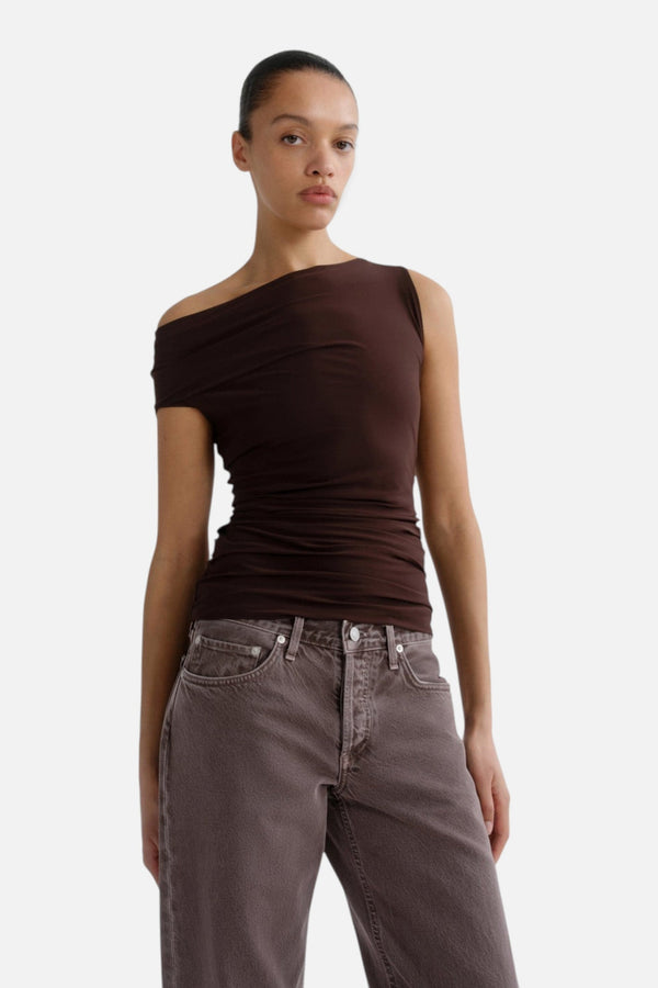 Agolde Carlin Top in Chocolate