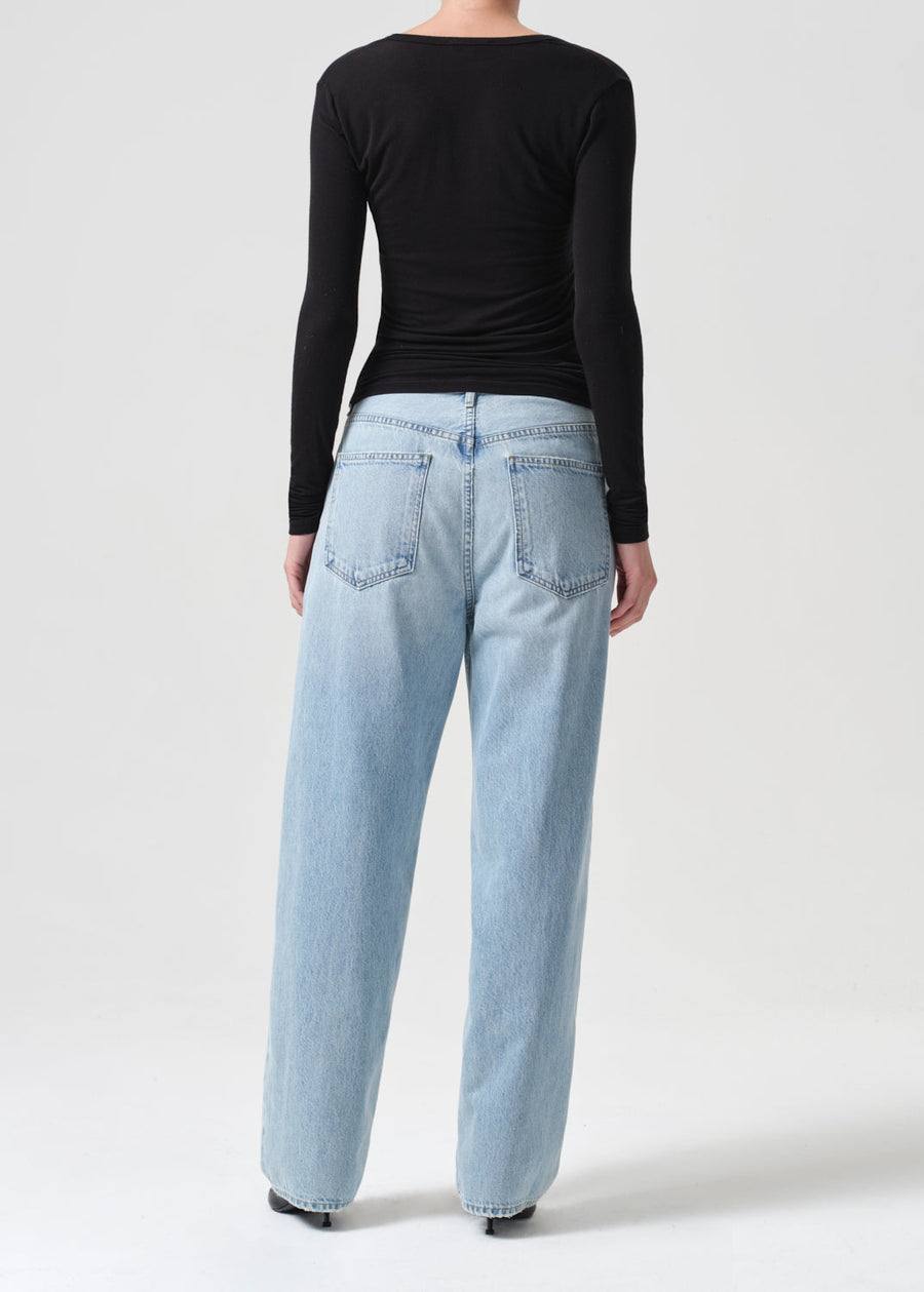 Agolde Criss Cross Upsized Jean in Wired – back view