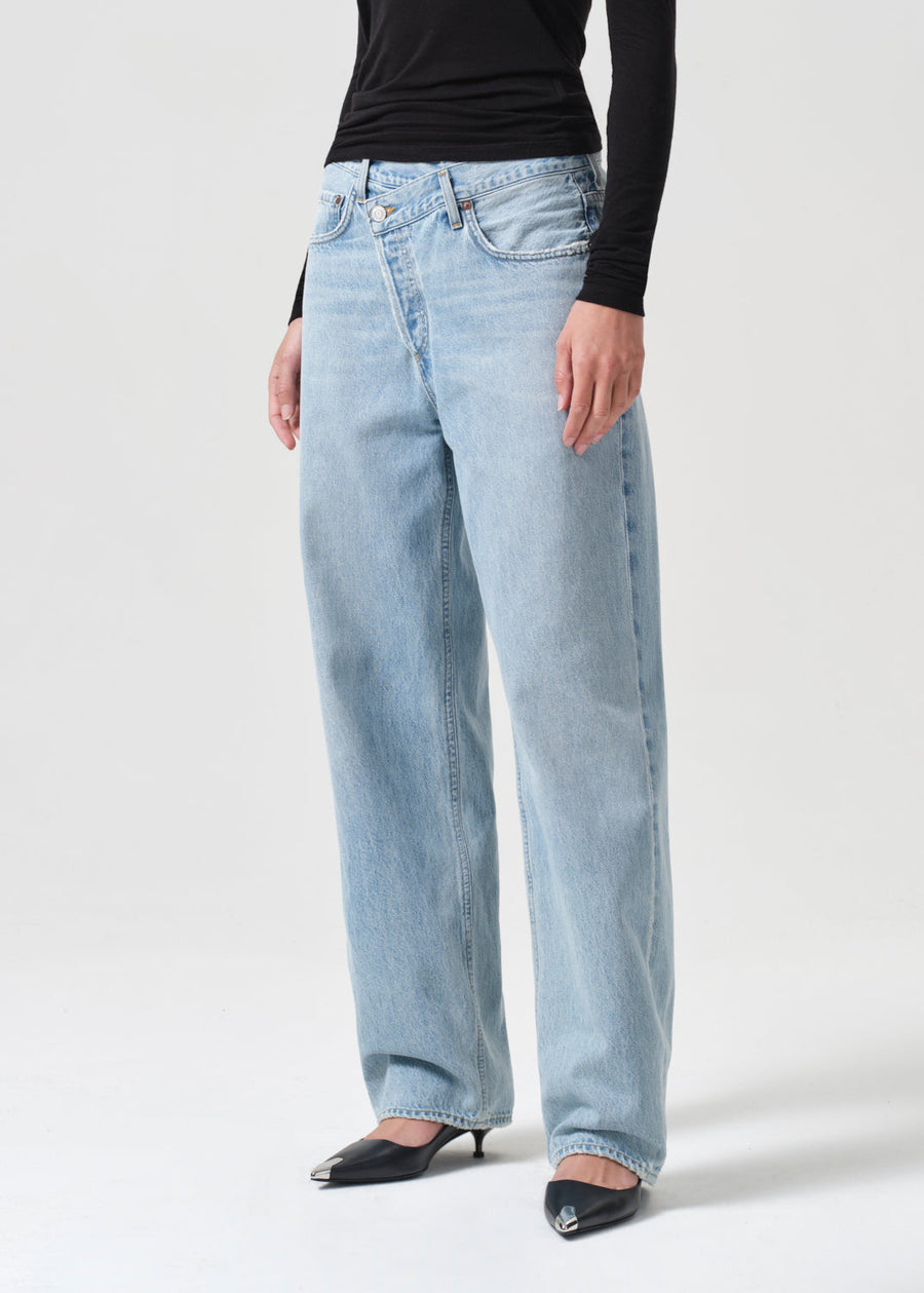 Agolde Criss Cross Upsized Jean in Wired – detail