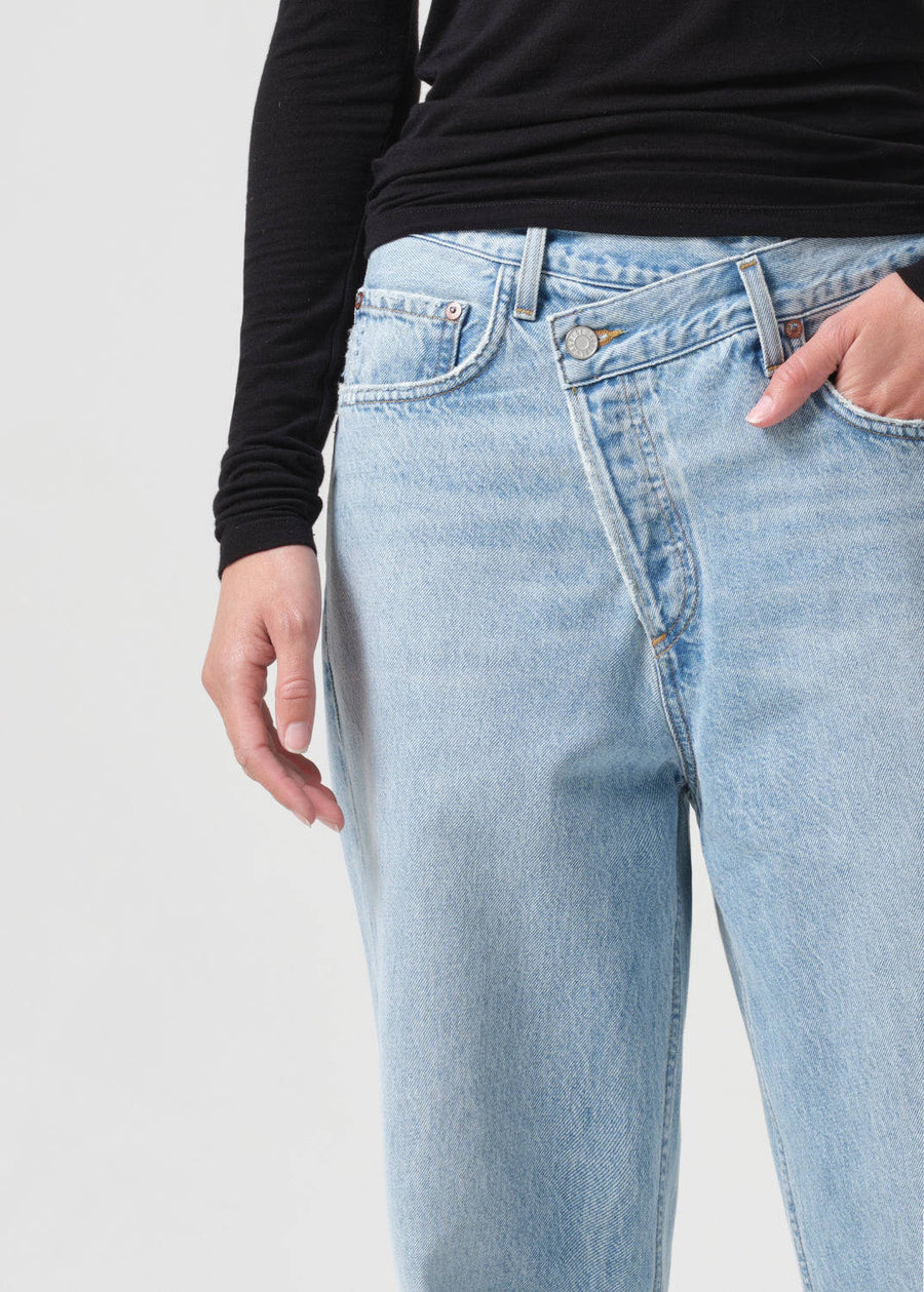 Agolde Criss Cross Upsized Jean in Wired – flat lay