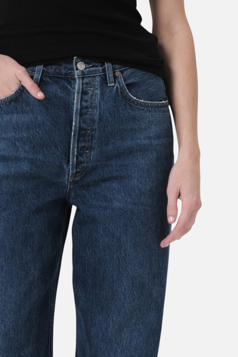 Agolde Dame No Cuff In Enamour – flat lay