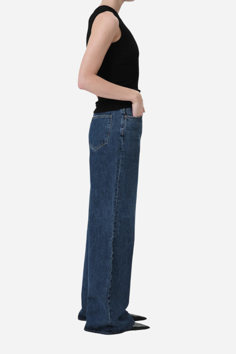 Agolde Dame No Cuff In Enamour – side view